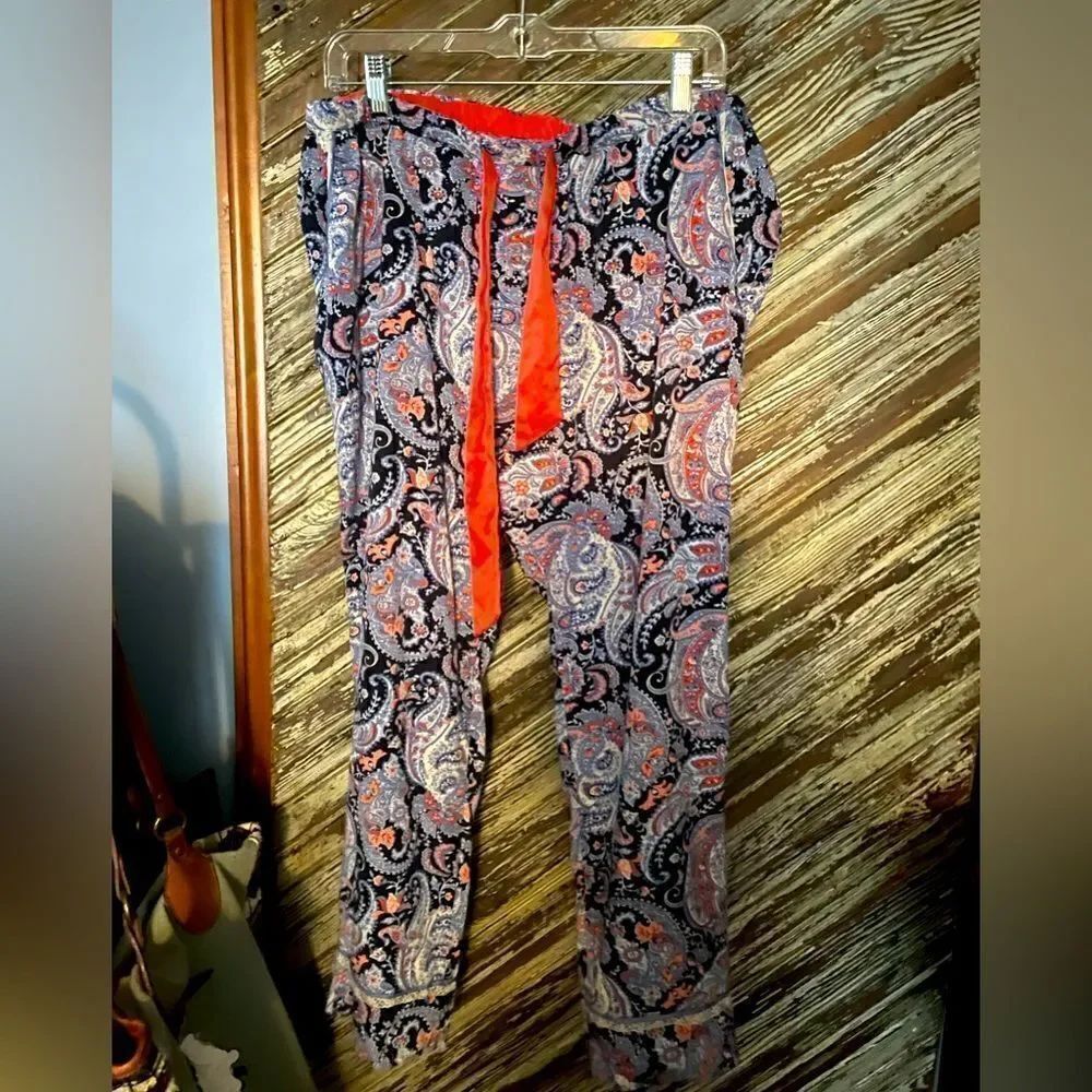 Eloise paisley print drawstring sleep pants